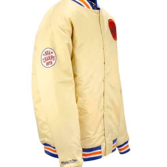 Mitchell & Ness Knicks Big & Tall Gold Satin New York Knicks Jacket NWT - Picture 2 of 12